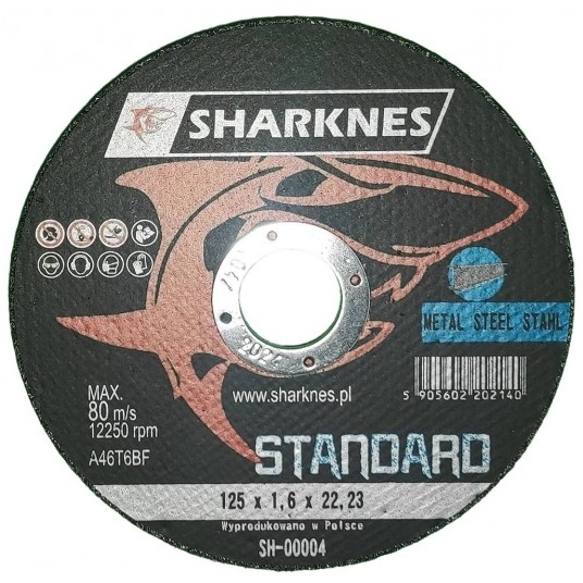SHARKNES TARCZA DO METALU 41 125x1,6x22 94A STAND -zdjęcie numer 1