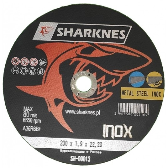 SHARKNES TARCZA DO METALU 41 230x1,9x22 95A INOX -zdjęcie numer 1
