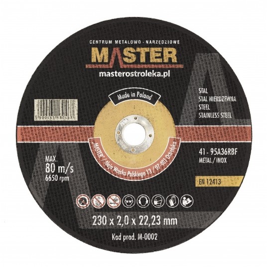 SHARKNES TARCZA DO METALU 41 230X2.0X22 95A MASTER -zdjęcie numer 2
