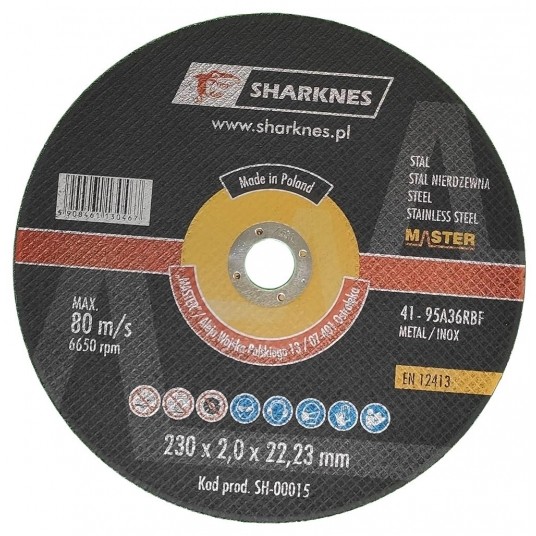 SHARKNES TARCZA DO METALU 41 230X2.0X22 95A MASTER -zdjęcie numer 1