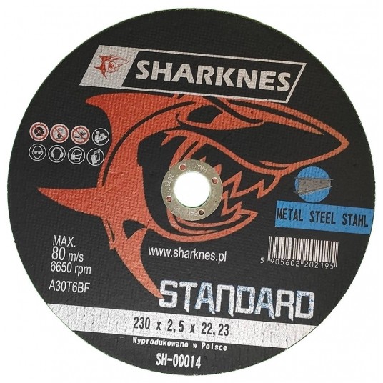 SHARKNES TARCZA DO METALU 41 230x2,5x22 95A STAND -zdjęcie numer 1