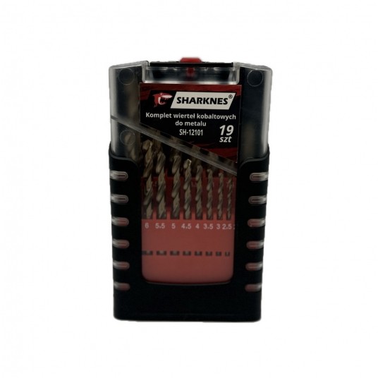 SHARKNES WIERTŁA DO METALU HSS KOBALT 19szt 1-10mm -zdjęcie numer 1