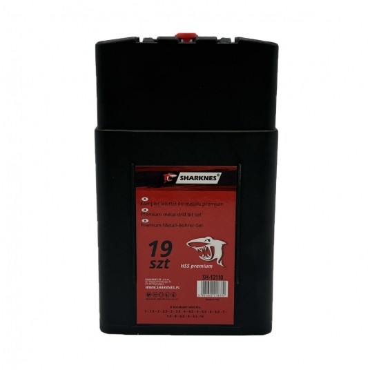 SHARKNES WIERTŁA DO METALU HSS PREMIUM 19szt 1-10 -zdjęcie numer 2