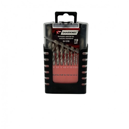 SHARKNES WIERTŁA DO METALU HSS STANDARD 19szt 1-10 -zdjęcie numer 1