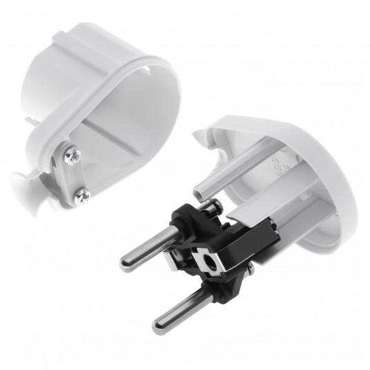 SHARKNES WTYCZKA KĄTOWA 2P+Z SCHUKO BIAŁY SH-70110 -zdjęcie numer 2