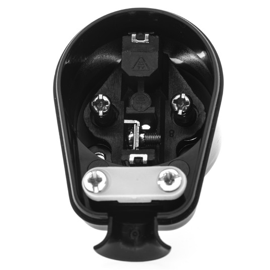 SHARKNES WTYCZKA KĄTOWA 2P+Z SCHUKO CZARN SH-70111 -zdjęcie numer 3