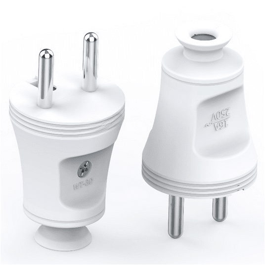 SHARKNES WTYCZKA PROSTA 2P+Z BIAŁY SH-70112 -zdjęcie numer 1