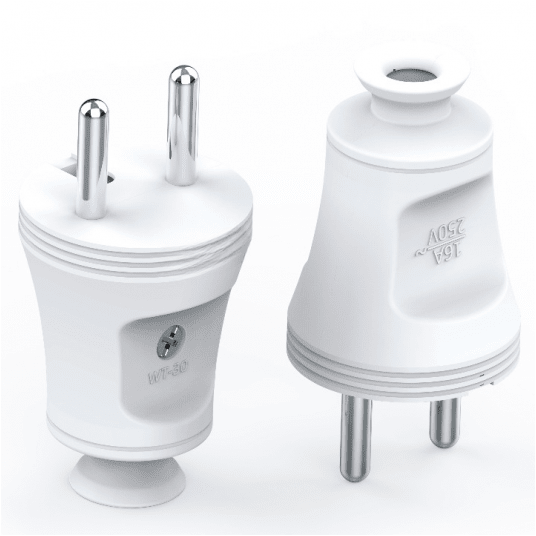 SHARKNES WTYCZKA PROSTA 2P+Z BIAŁY SH-70112 -zdjęcie numer 1