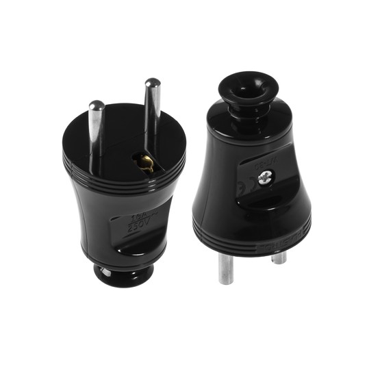 SHARKNES WTYCZKA PROSTA 2P+Z CZARNY SH-70113 -zdjęcie numer 1