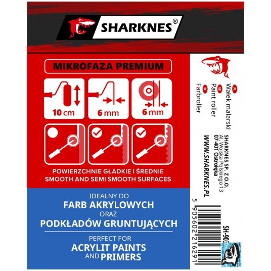 SHARKNES ZAPAS WAŁEK MIKROFAZA PREMIUM MINI 10cm -zdjęcie numer 2