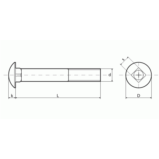 ŚRUBA PODSADZANA 6X060 OCYNK DIN 603 -zdjęcie numer 2
