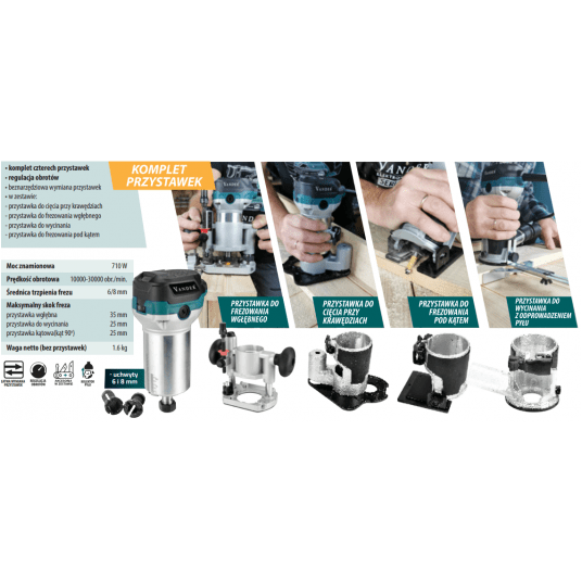 VANDER FREZARKA GÓRNOWRZECIONOWA VFR710 710W -zdjęcie numer 1