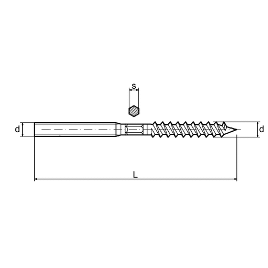 WKRĘT DWUGWINTOWY 8X140mm -zdjęcie numer 2