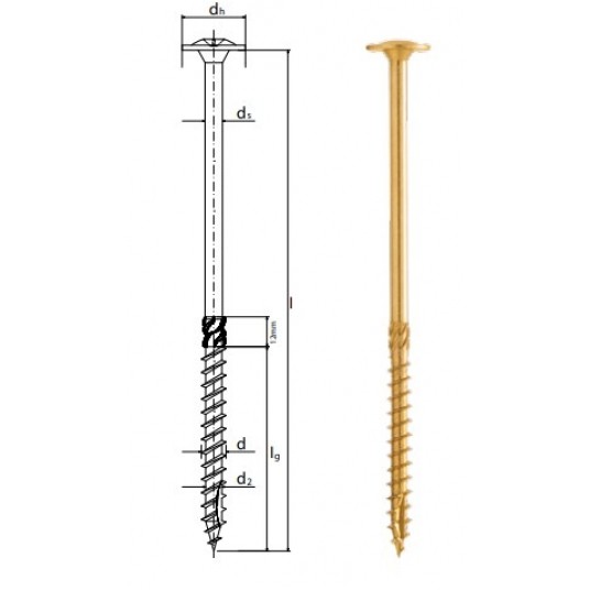 WKRĘT KONSTRUKCYJNY ŁEB TORX WT 8X 40mm -zdjęcie numer 1