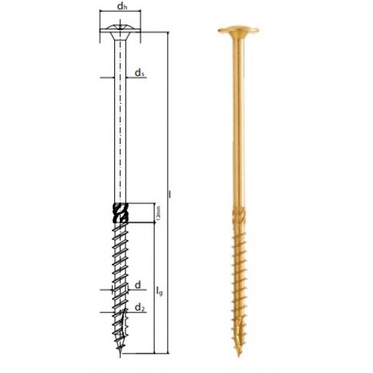 WKRĘT KONSTRUKCYJNY ŁEB TORX WT 8X 60mm -zdjęcie numer 1