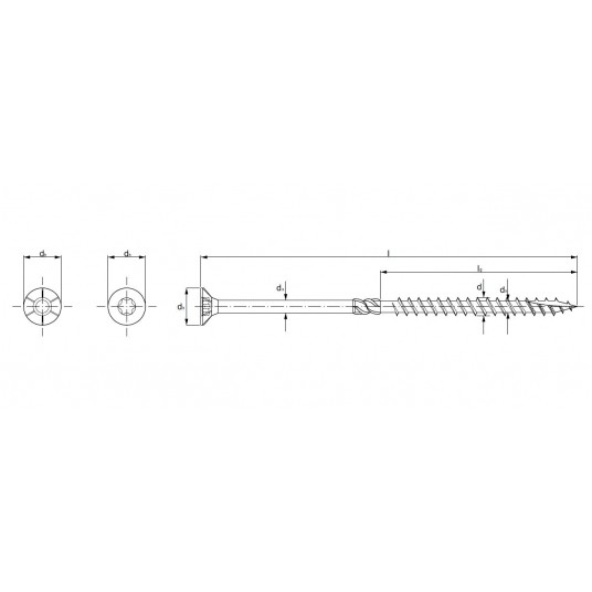 WKRĘT KONSTRUKCYJNY ŁEB TORX WT 8X260mm -zdjęcie numer 2