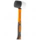 RICHMANN MŁOTEK GUMOWY 60 FIBERGLASS BIAŁO-CZARNY -zdjęcie numer 2