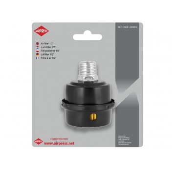 AIRPRESS FILTR POWIETRZA DO SPRĘŻARKI 1/2" METAL