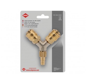 AIRPRESS ROZDZIELACZ TRÓJNIK Z SZYBKOZŁ. 1/4"