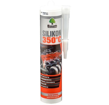 BAUM SILIKON WYSOKOTEMP. 300C CZERWONY 300ml