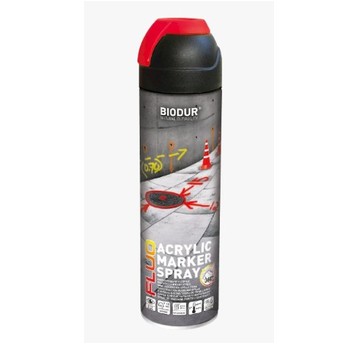 BIODUR SPRAY GEODEZYJNY FLUO CZERWONY 500ml