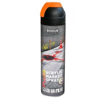 BIODUR SPRAY GEODEZYJNY FLUO POMARAŃCZOWY 500ml