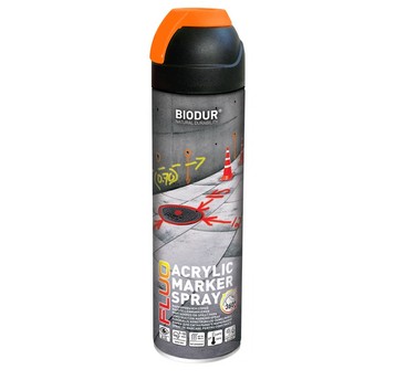 BIODUR SPRAY GEODEZYJNY FLUO POMARAŃCZOWY 500ml