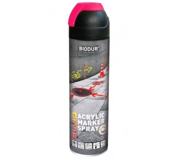 BIODUR SPRAY GEODEZYJNY FLUO RÓŻOWY 500ml