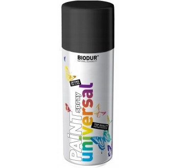 BIODUR SPRAY UNI. RAL9005 CZARNY POŁYSK 400ml