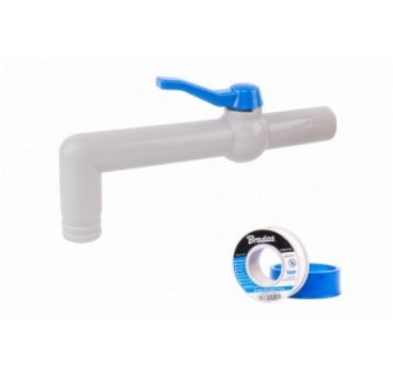 BRADAS KRAN PP 90" GZ3/4" NA WĄŻ 25mm DŁ.20cm ZEST