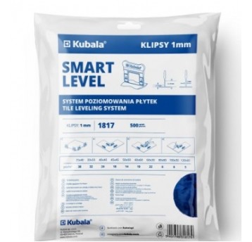 KUBALA SMART LEVEL KLIPSY 1.0mm 500szt 1817