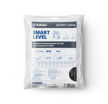 KUBALA SMART LEVEL KLIPSY 1.5mm 500szt 1818