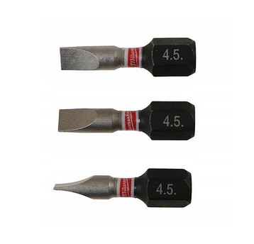 MILWAUKEE GROT PŁASKI 0.6x4.5 SHOCKWAVE 3szt
