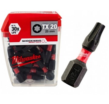 MILWAUKEE GROT TORX TX20 25mm SHOCKWAVE
