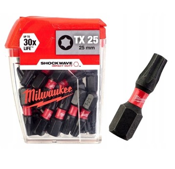 MILWAUKEE GROT TORX TX25 25mm SHOCKWAVE