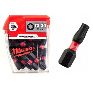 MILWAUKEE GROT TORX TX30 25mm SHOCKWAVE
