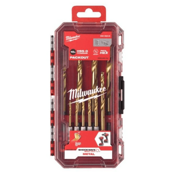 MILWAUKEE KOMPLET WIERTEŁ HSS-G TIT. 1-10mm 10szt