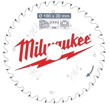 MILWAUKEE PIŁA TARCZOWA 190mm 36z 4932471301