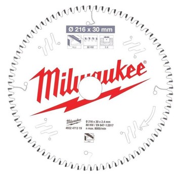 MILWAUKEE PIŁA TARCZOWA 216mm 80Z ALUMINIUM
