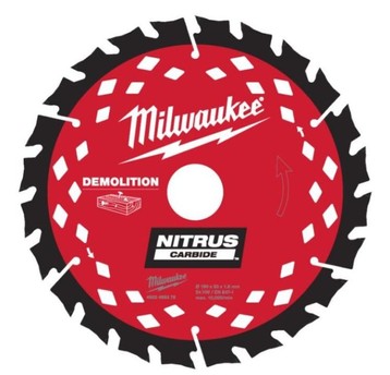 MILWAUKEE PIŁA TARCZOWA NITRUS P WD 190x30x1.6 24Z