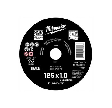 MILWAUKEE TARCZA 125x1.0x22 METAL/INOX 4932479578