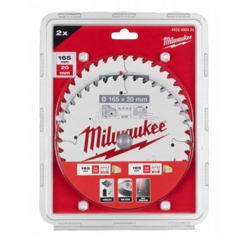 MILWAUKEE ZESTAW TARCZ 165x20 40z TWIN PACK 2szt