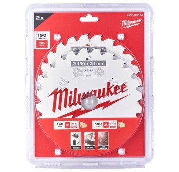 MILWAUKEE ZESTAW TARCZ 190x30 24z 4932479804