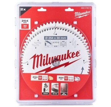 MILWAUKEE ZESTAW TARCZ 254x30 60/80z 4932479576