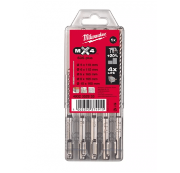 MILWAUKEE ZESTAW WIERTEŁ SDS+ MX4 7szt PROMOCJA
