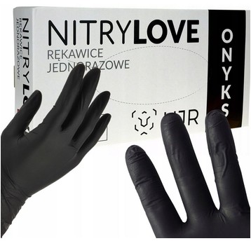 RĘKAWICE NITRYLOWE 4MD IRIS BLACK 100szt roz. L