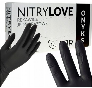 RĘKAWICE NITRYLOWE 4MD IRIS BLACK 100szt roz. S