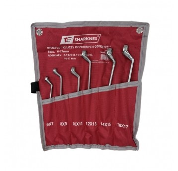 SHARKNES KOMPLET KLUCZY OCZ. ODGIĘTYCH 6szt 6-17