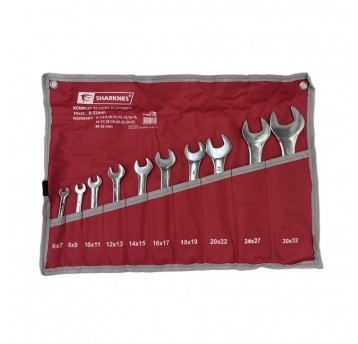 SHARKNES KOMPLET KLUCZY PŁASKICH 10szt 6-32mm