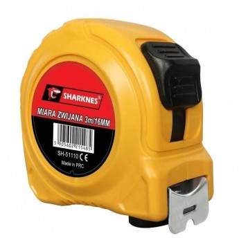 SHARKNES MIARA ZWIJANA 3m/ 16mm ŻÓŁTA SH-51110